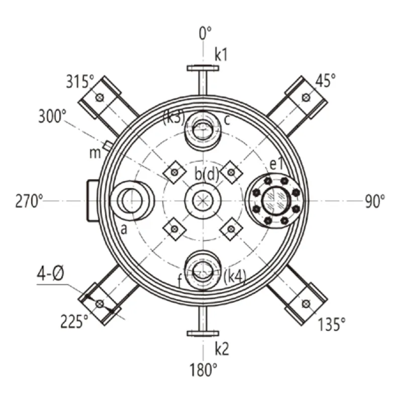 Проектный чертеж эмалированного реактора K50L-K500L