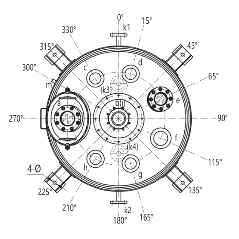 Проектный чертеж эмалированного реактора K1000L-K6300L