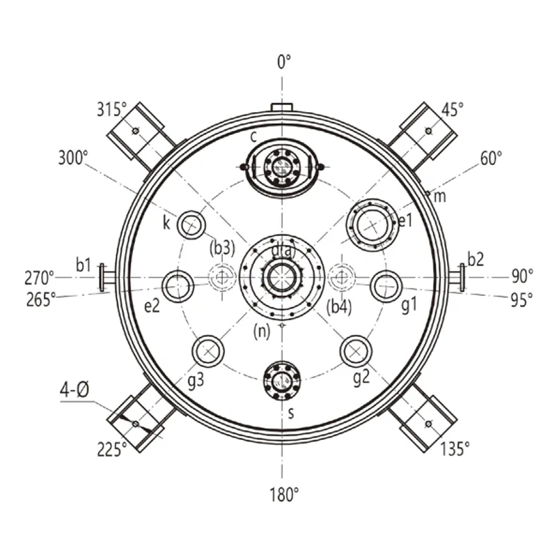 Проектный чертеж эмалированного реактора K8000L-K16000L
