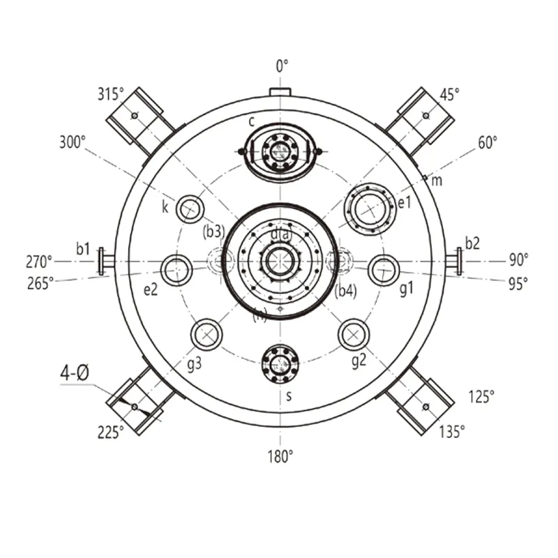 Проектный чертеж эмалированного реактора F8000L-F20000L